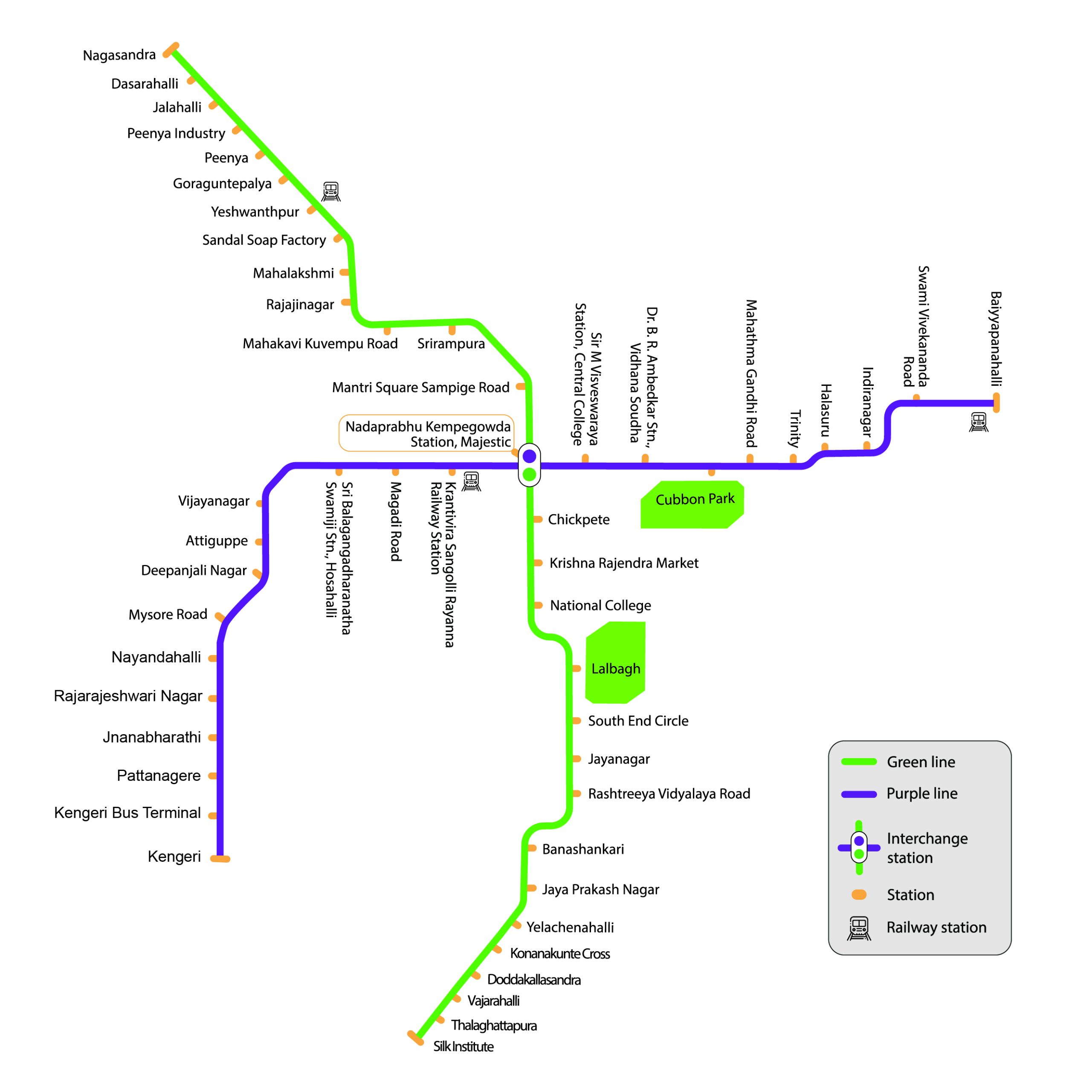 Lalbagh Station Bangalore Route Map On The Namma Metro’s Green Line (1) 